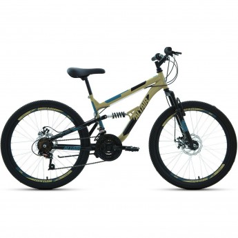 Велосипед ALTAIR MTB FS 20 D 20", рама 14", бежевый/черный, 2022