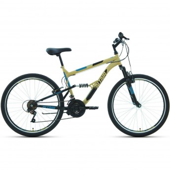 Велосипед ALTAIR MTB FS 26 1.0 26", рама 16", бежевый/черный, 2021