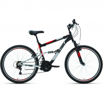 Велосипед ALTAIR MTB FS 26 1.0 26", рама 18", черный/красный, 2021