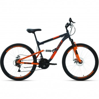 Велосипед ALTAIR MTB FS 26 2.0 D 16 Серый / Оранжевый 2021