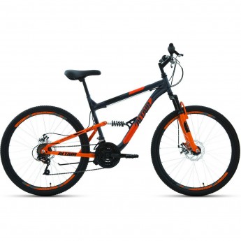 Велосипед ALTAIR MTB FS 26 2.0 D 18 Серый / Оранжевый 2022