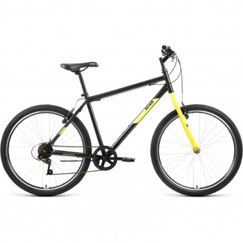 Велосипед ALTAIR MTB HT 26 1.0 26", рама 17", черный/желтый, 2022