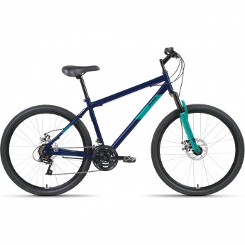 Велосипед ALTAIR MTB HT 26 2.0 D 26", рама 19", темно-синий/бирюзовый, 2022